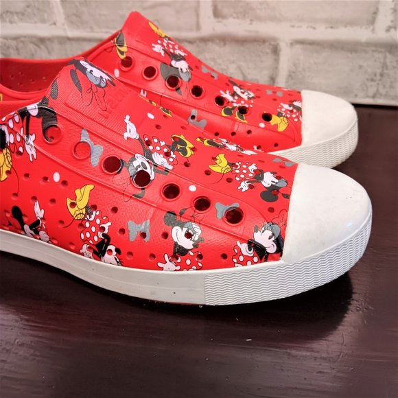 Native Shoes Shoes - Disney X Native Minnie Mouse Shoes Womens Size 8 Red Slip On Waterproof Sneakers